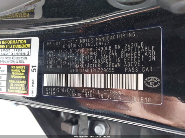 صورة 9 لـ 2023 Toyota CAMRY LE