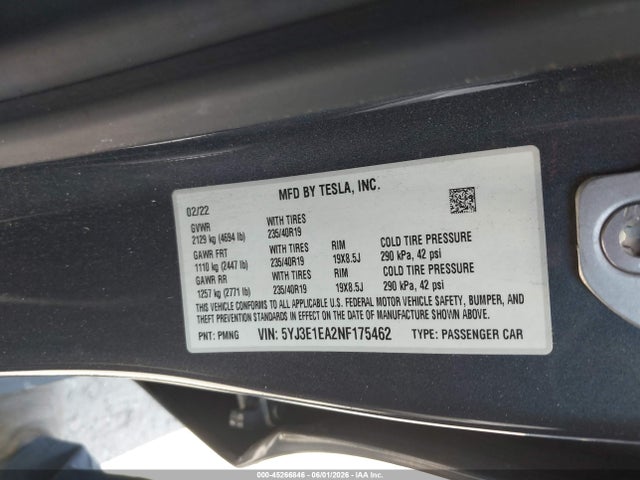 صورة 9 لـ 2022 Tesla MODEL 3 REAR-WHEEL DRIVE
