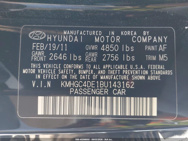 صورة 9 لـ 2011 Hyundai GENESIS 3.8