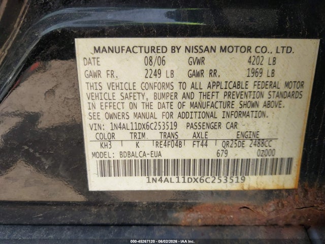 صورة 9 لـ 2006 Nissan ALTIMA 2.5 S