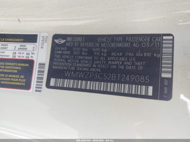 2011 MINI COOPER S 照片 9