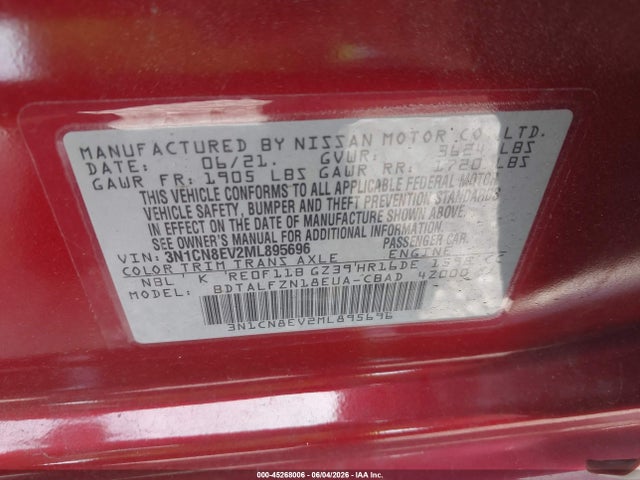 2021 Nissan VERSA SV XTRONIC CVT 照片 9