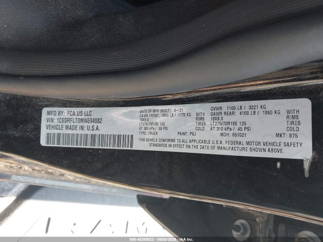 2021 RAM 1500 REBEL 4X4 5'7 BOX — фото 9