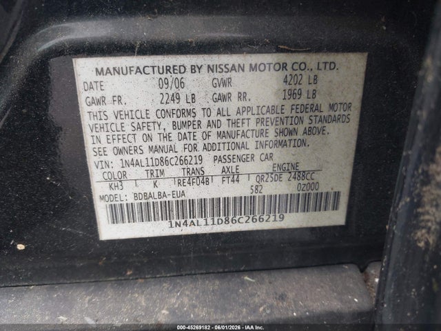 صورة 9 لـ 2006 Nissan ALTIMA 2.5 S