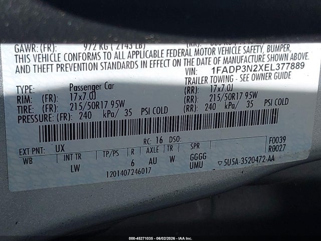 2014 FORD FOCUS TITANIUM 照片 9