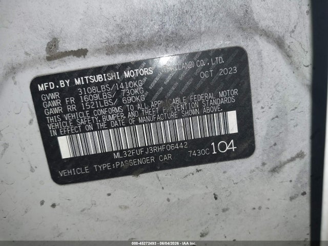 2024 Mitsubishi MIRAGE G4 BLACK EDITION/ES/LE — фото 9
