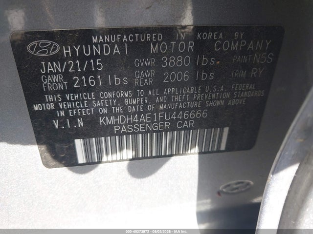 صورة 9 لـ 2015 Hyundai ELANTRA SE