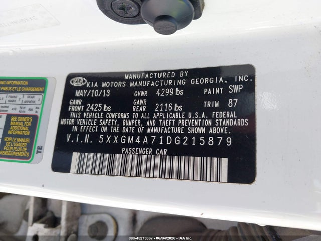 2013 KIA OPTIMA LX photo 9