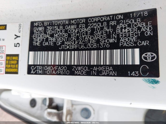 2018 Toyota PRIUS FOUR/FOUR TOURING/ONE/THREE/THREE TOURING/TW photo 9