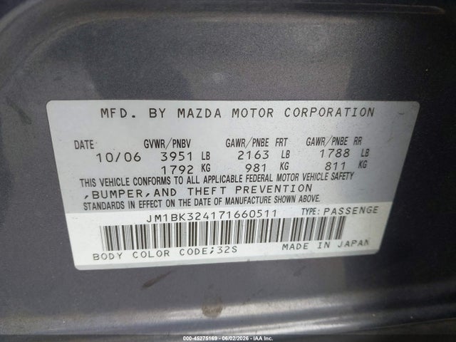 2007 Mazda MAZDA3 S SPORT photo 9
