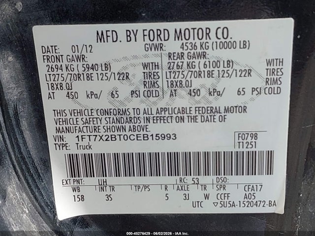صورة 9 لـ 2012 FORD F-250 XLT