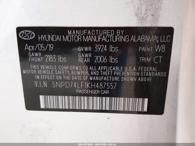 صورة 9 لـ 2019 Hyundai ELANTRA SE