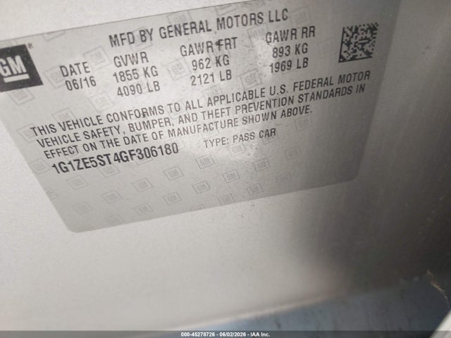 2016 Chevrolet MALIBU 1LT 照片 9