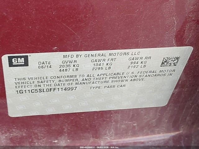 صورة 9 لـ 2015 Chevrolet MALIBU 1LT