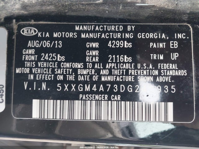 2013 KIA OPTIMA LX 照片 9