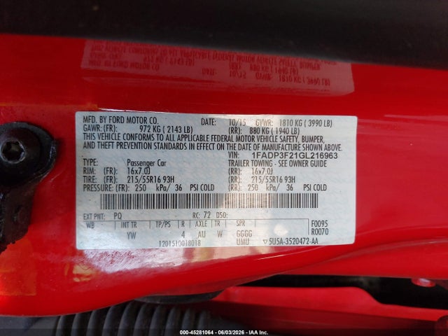 صورة 9 لـ 2016 FORD FOCUS SE