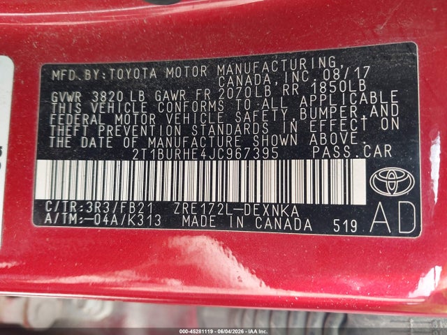 2018 Toyota COROLLA LE 照片 9