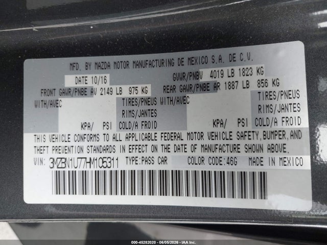 2017 MAZDA MAZDA3 SPORT 9