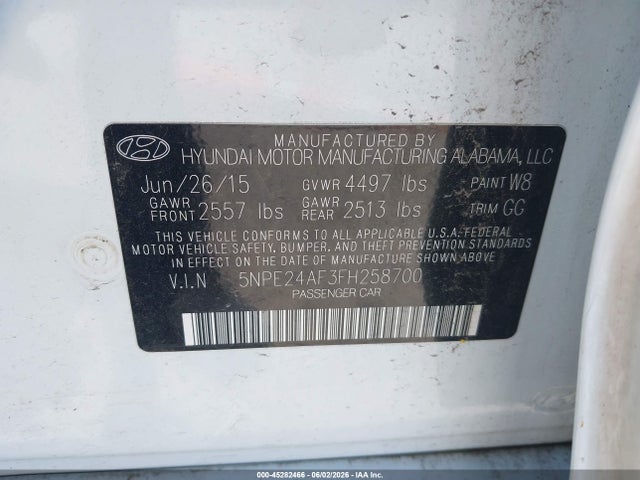 صورة مصغرة 9 لـ 2015 Hyundai SONATA SE