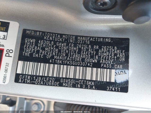 2016 Toyota CAMRY XSE V6 photo 9