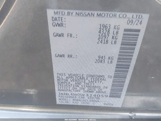صورة 9 لـ 2025 Nissan ALTIMA SV FWD