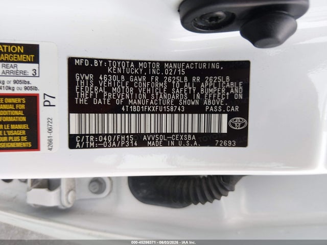 صورة 9 لـ 2015 Toyota CAMRY HYBRID SE
