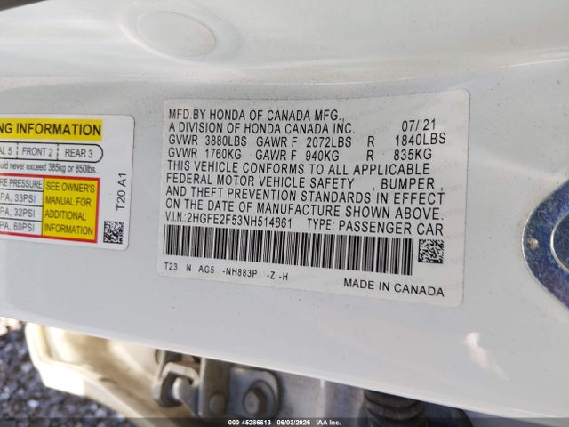 صورة 9 لـ 2022 Honda CIVIC SPORT