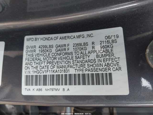 صورة 9 لـ 2019 Honda ACCORD LX