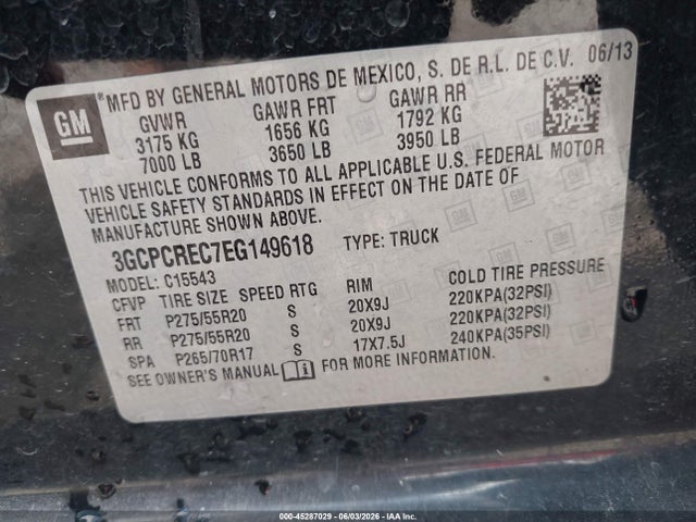 2014 Chevrolet SILVERADO 1500 1LT — фото 9