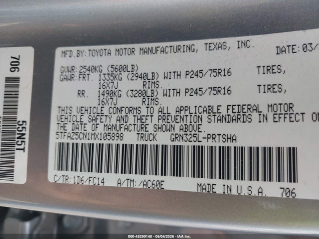 صورة 9 لـ 2021 Toyota TACOMA SR5 V6