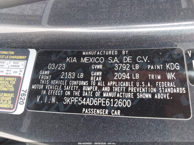 2023 KIA FORTE GT-LINE 9
