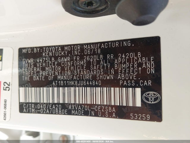 2018 Toyota CAMRY SE photo 9