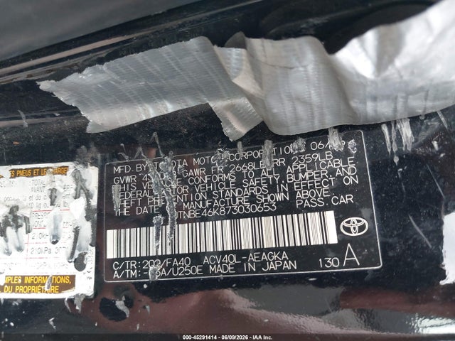 2007 Toyota CAMRY XLE photo 9