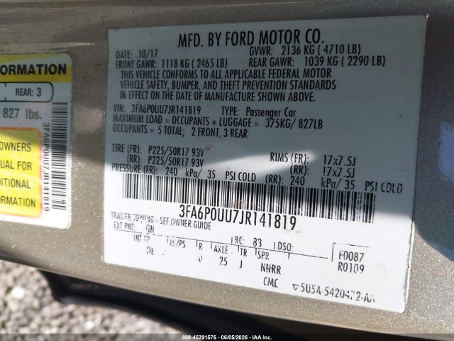 صورة 9 لـ 2018 FORD FUSION HYBRID S