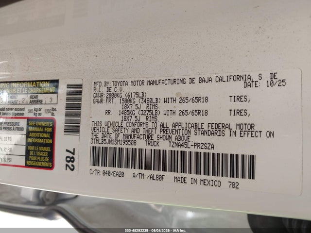 2025 Toyota TACOMA TRD SPORT 照片 9