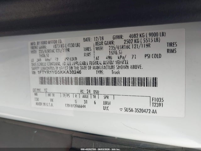 2019 FORD TRANSIT-250 9