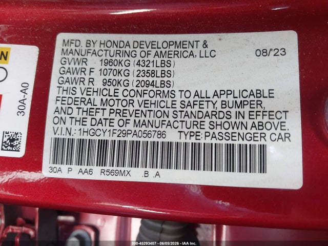 2023 Honda ACCORD LX thumbnail 9