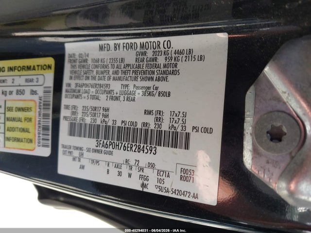 2014 FORD FUSION SE — фото 9