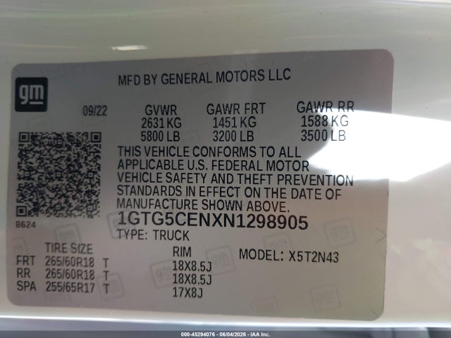 صورة 9 لـ 2022 GMC CANYON 2WD SHORT BOX ELEVATION