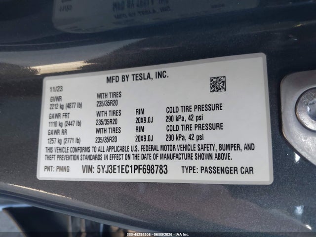 2023 Tesla MODEL 3 PERFORMANCE DUAL MOTOR ALL-WHEEL DRIVE — фото 9