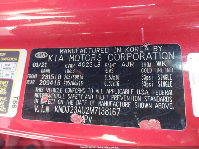 2021 KIA SOUL S photo 9