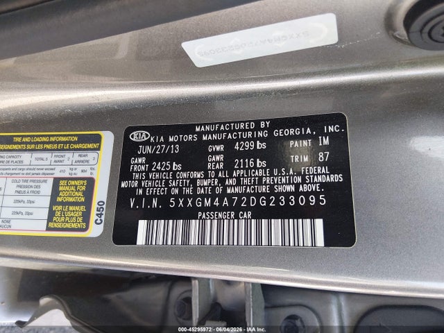 2013 KIA OPTIMA LX — фото 9