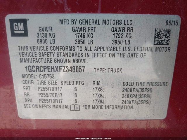صورة 9 لـ 2015 Chevrolet SILVERADO 1500 WT