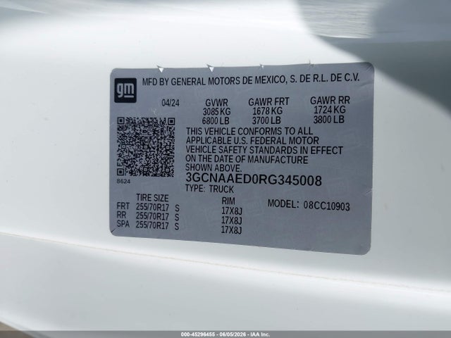 2024 Chevrolet SILVERADO 1500 2WD LONG BED WT — фото 9