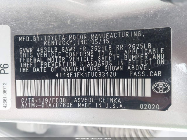 2015 Toyota CAMRY LE photo 9