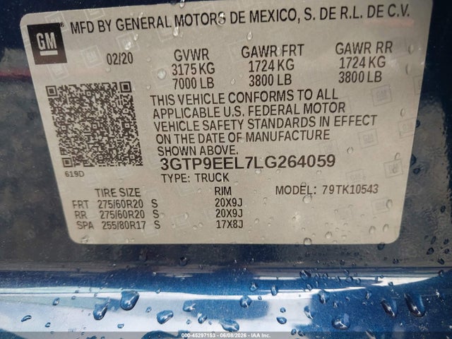 صورة 9 لـ 2020 GMC SIERRA 1500 4WD SHORT BOX AT4