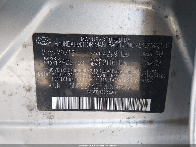 2013 Hyundai SONATA GLS 照片 9