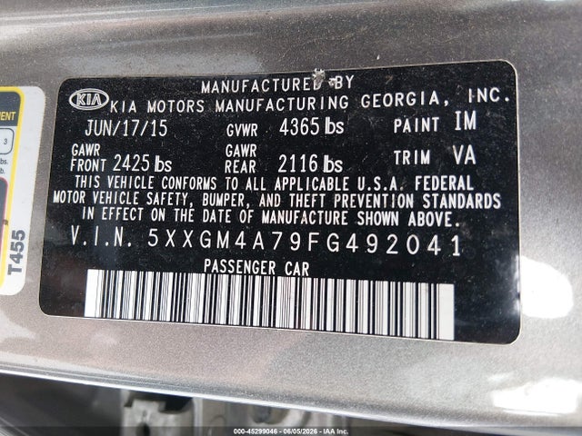 2015 KIA OPTIMA LX — фото 9