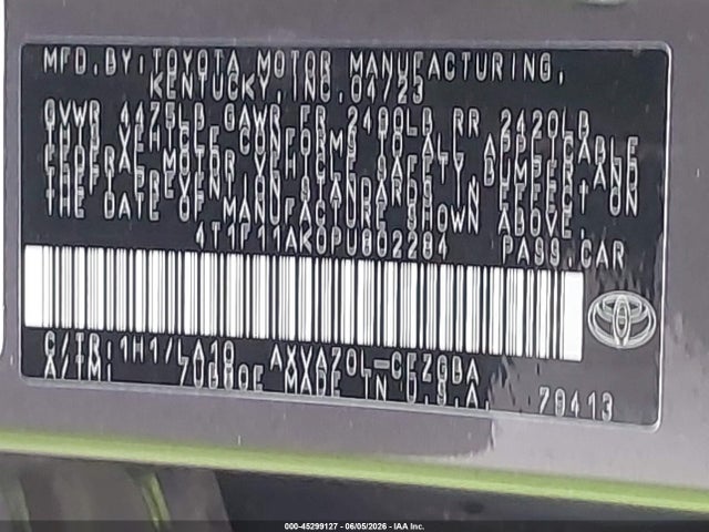 2023 TOYOTA CAMRY XLE 9