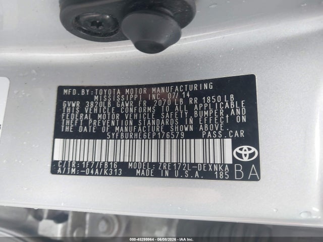 2014 Toyota COROLLA LE PLUS — фото 9